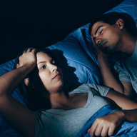 Frau kann nicht schlafen