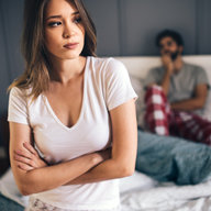 Paar hat Beziehungsprobleme