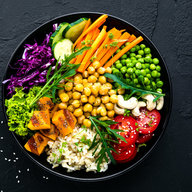 Ernährung auf einem Teller