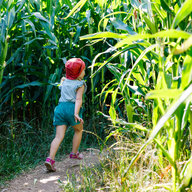 Mädchen in Labyrinth