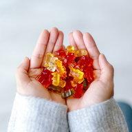 Handvoll Süßigkeiten