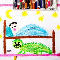 Zeichnung: Monster unterm bett