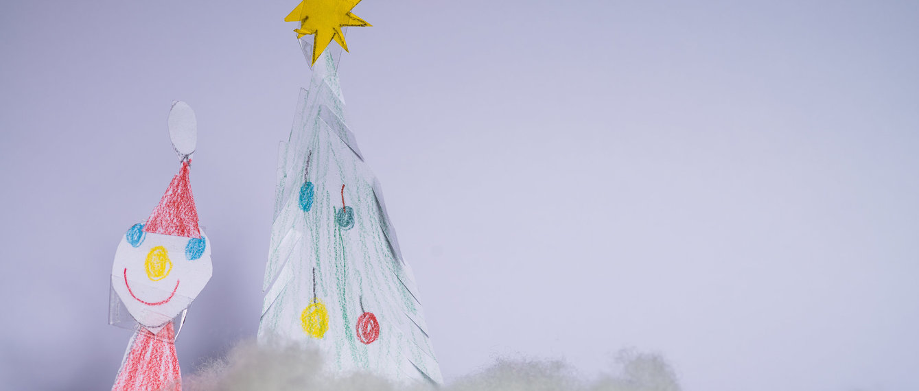 Kinderzeichnung Christbaum