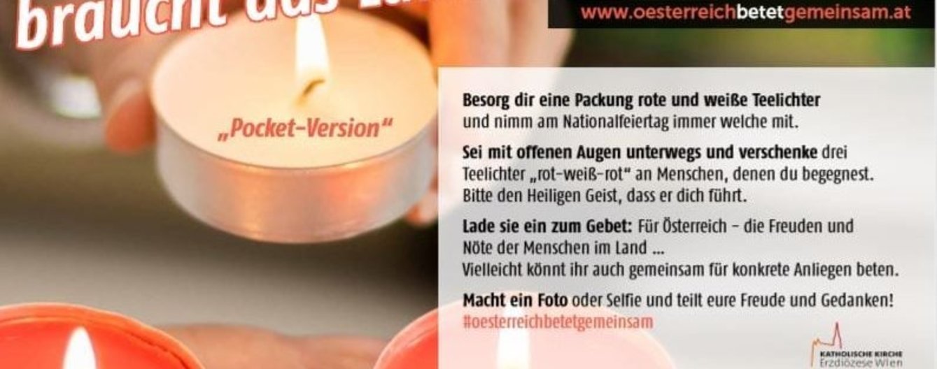 Mach mit! Nationalfeiertag 2020: „Österreich betet gemeinsam“ - meinefamilie.at Poster