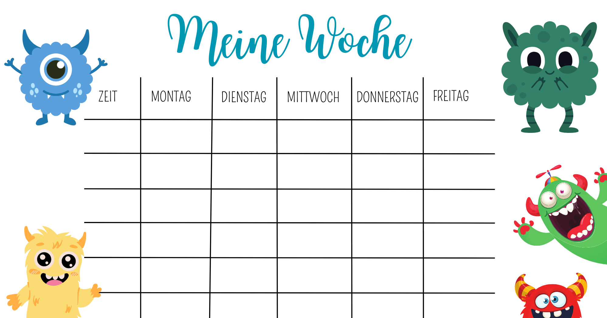 Dein Stundenplan mit positiven Gedanken - Stark durch die Woche